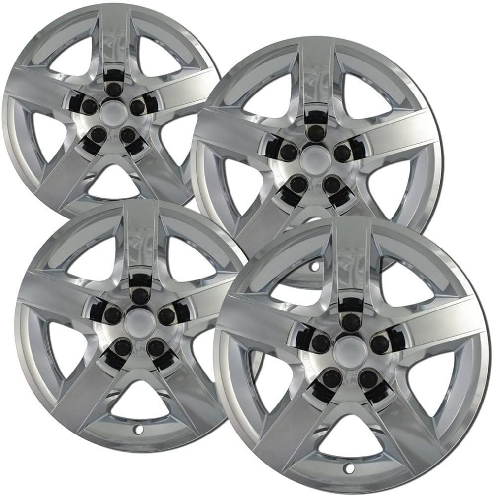 Pack of 4 Wheel Covers OxGord Hubcaps for 15 Inch Wheels Chrome 