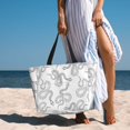 thumbnail image 6 of Kdxio Hand Drawn Snake for Beach Bag for Women Large Beach Tote Bag Waterproof Sandproof Swim Bag with Zipper Pockets Beach Vacation Travel, 6 of 7