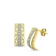thumbnail image 2 of US GOLD 10kt Filigree Design J-Hoop Earrings, 2 of 3