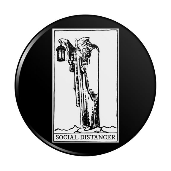 The Hermit Social Distancer Pinback Button Pin