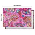 thumbnail image 5 of Durable Flax Paisley Placemats with Heat Resistant Wrinkle Free Feature, Set of 6 Showcasing Colorful Boho Vintage Floral and Mandala Artistic Patterns, 5 of 5