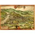 thumbnail image 2 of Hogenberg, Braun 14x11 White Modern Wood Framed Museum Art Print Titled - Namur Belgium, 2 of 4