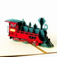thumbnail image 5 of Steam Train Pop Up Christmas Card 3D Birthday Greeting Card Assembled Tr, 5 of 6