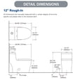 thumbnail image 6 of Sinber 28" One Piece Modern Design Bathroom Toilet with Cotton White Finish and Dual Flush, 6 of 14