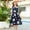 Dark Blue, variant on YHAJDS Baby Girls Floral Dress Flutter Sleeve Waist Cinching Summer Princess Sundress with Headband