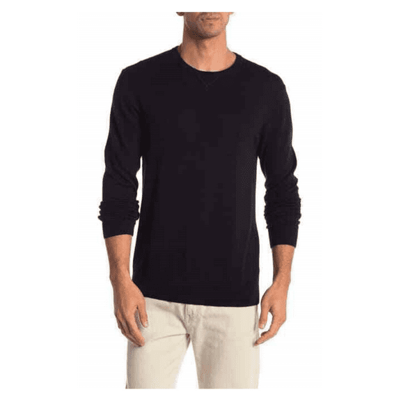 WALLIN and BROS ,Classic Crew Neck Sweater, BLACK,Size S