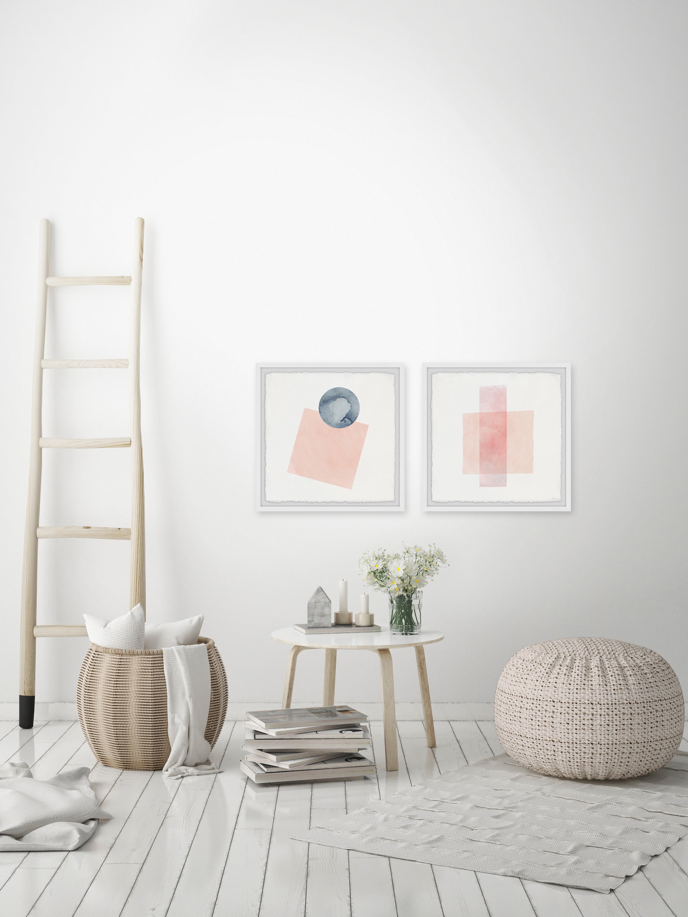 Parvez Taj Peaches and Shapes Diptych