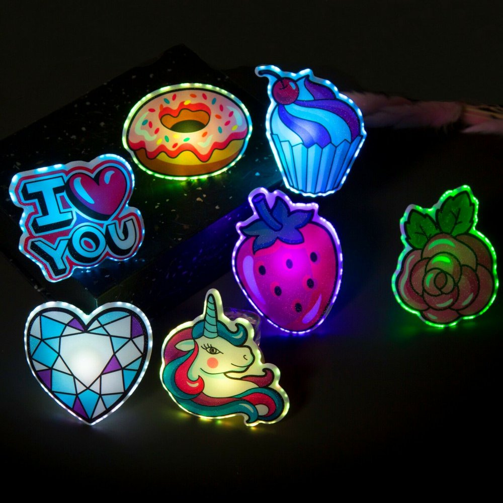 LED Light up Sticker Flashing Foam Sticker Night Lights Girls Room