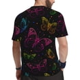 thumbnail image 2 of Wukai Butterfly Print Men's Short-Sleeved Mesh T-Shirt,Quick-Dry Short Sleeve Workout T-Shirt-5X-Large, 2 of 8