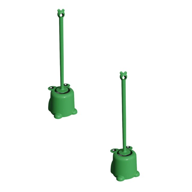 Oleegame 2PC Cleaning Brush Toilet Brush And Holder Set Frog Toilet Brush And Holder Cute Toilet Cleaning Brush Bathroom Bowl Brush Set Deep Cleaning Toilet Cleaning Brush Green