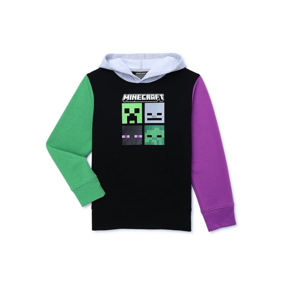 Minecraft Boys Long Sleeve Hoodie, Sizes XS-2XL