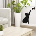thumbnail image 4 of QTH Cat Wall Sticker Butterfly Decal: Black adhesive DIY vinyl for bedrooms, kitchens, and living rooms. Removable animal art mural with butterfly design. Perfect for home decor and easy to transfer!, 4 of 4