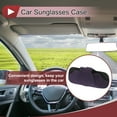 thumbnail image 2 of Unique Bargains Car Sunglasses Case Magnetic Universal Car Visor Eyeglasses Holder Storage Box Leather,Rhinestones Purple 18x8cm 1 Pcs, 2 of 7