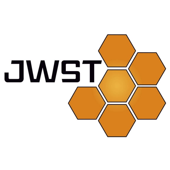 Abstract James Webb Space Telescope with Honeycomb Creative Design with Initials Artwork for Science Kid's Bedroom Decoration Vinyl Wall Decal - 30" x 19"