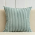 thumbnail image 2 of Clearance！20" X 20" Modern Contemporary Transitional Navy Blue Striped Polyester Throw Pillow Pillowcase ( 2 Count) (No Inserts), 2 of 9