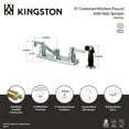 thumbnail image 5 of Kingston FB122DL Concord Two-Handle 4-Hole 8" Centerset Kitchen Faucet with Side Sprayer in Polished Chrome, 5 of 5