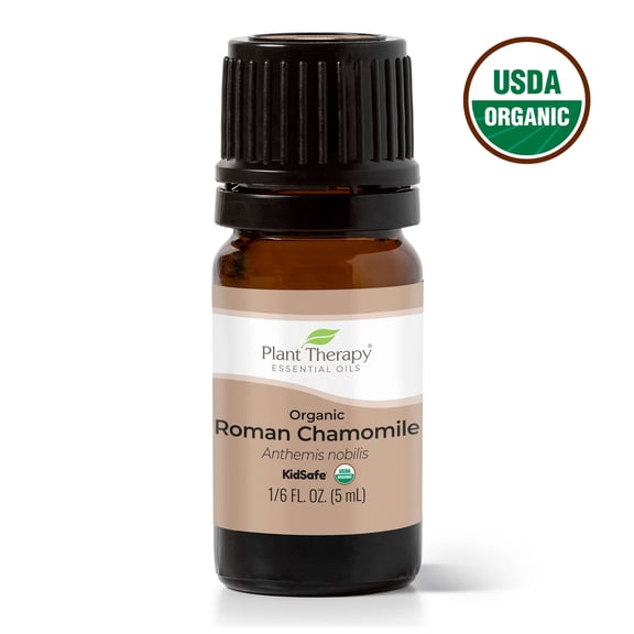 Plant Therapy Organic Roman Chamomile Essential Oil 5 mL (1/6oz) 100% Pure, Undiluted, Therapeutic Grade
