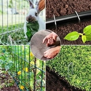 U Shaped Garden Stakes with Washers Galvanized Pins Fixing Clips for Landscaping - 2.5mm*10cm