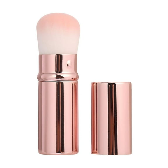 Retractable Makeup Brush, Mini Makeup Brush, Portable Compact Retractable Highlighter Blush Brush with Protective Cover, Soft Fiber Bristles for Travel and Everyday Use
