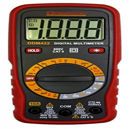 Display Digital Multimeter - Dawson DDM422 Compact Digital Multimeter w/ LCD Display Back Light