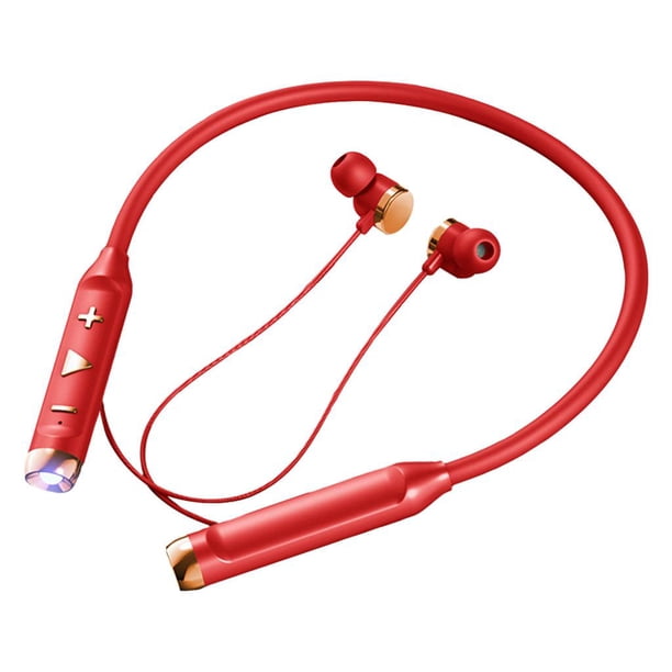 Auriculares Bluetooth 5.1 con Micrófono Viajes de Negocios Auriculare rojo