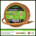 thumbnail image 3 of Syston 18/6 Thermostat Doorbell HAVC Heating Control Cable Wire, 18 AWG 6 Conductor 100% Solid Copper Conductors CL3R/FT4/CMR Riser-Rated, UV Resistant RoHS for Low Voltage Applications Use - 20FT, 3 of 9