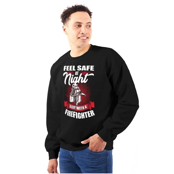 Cute Wife Girlfriend of Firefighter Unisex Plus Fleece Graphic Sweatshirt Brisco Brands 2X
