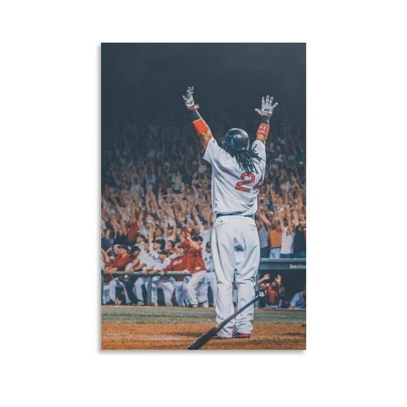 Manny Ramirez Baseball Player Canvas Poster Wall Art Decorfor Living Room Bedroom Decoration (2) Picture Print Wall Art Poster Painting Canvas Posters Artworks Gift Room Aesthetic 24x36inch(60x90cm)
