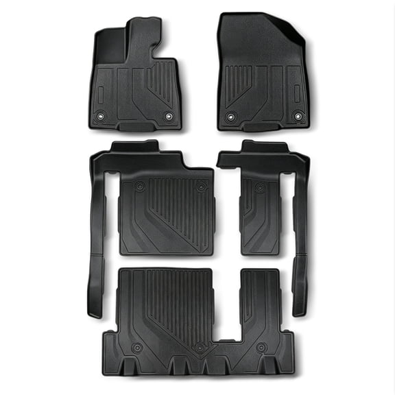 Kimllier Floor Mat Replacement for Toyota Sienna 8 Seat 2021-2024 All Weather TPE Heavy Duty Liner Black