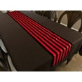 thumbnail image 2 of Cotton Print Table Runner 1 Inch Wide Stripes Red and Black, 2 of 3