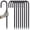 Black J-16 Inch-Φ5/16"-8pcs, variant on Rebar Stakes Black J-12 Inch-Φ1/4", 8pcs Heavy Duty Ground Garden Anchors