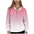 thumbnail image 2 of Women’s Long Sleeve Half Zip Hoodie Pullover Casual Loose Fit Sweatshirt for Everyday Wear, 2 of 5