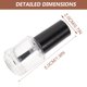 thumbnail image 5 of 20 botellas de vidrio transparente para esmalte de uñas portátil con pincel negro, 5 of 8