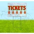 thumbnail image 1 of Tickets Arrow (18" x 24") Yard Sign, Includes Metal Step Stake, 1 of 6