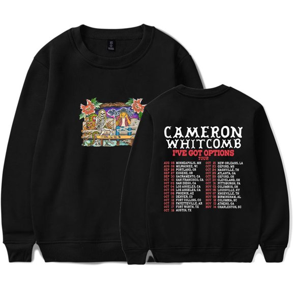 Cameron Whitcomb I've Got Options Tour Merch Sweatshirt Women Men Casual Crewneck Long Sleeve Pullover Clothes
