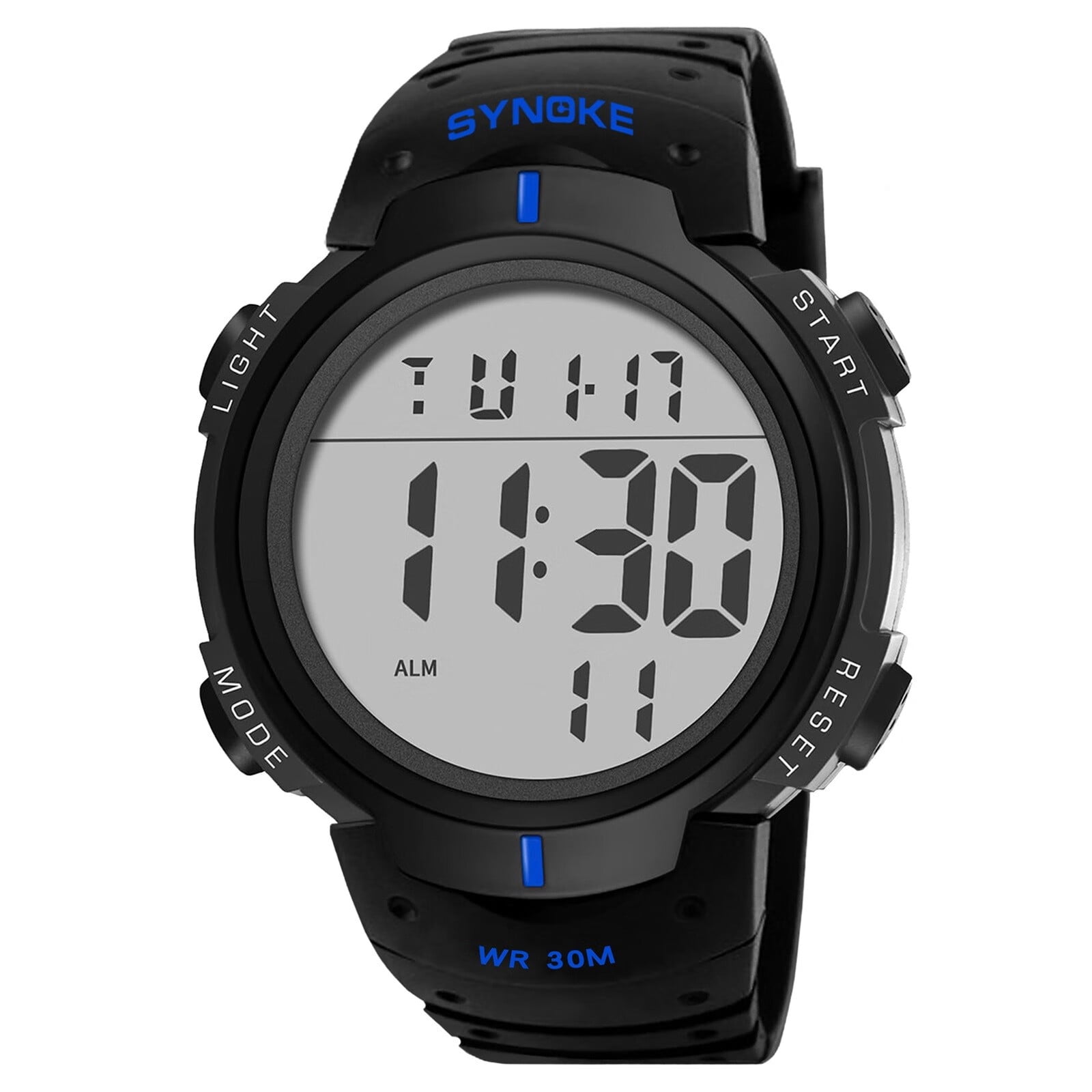 faweijlr Men's Sports Digital Watch 30m Waterproof Sports Watch With Alarm Stopwatch, Black