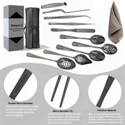 Bonigour Plating Tools Culinary Set，11 Piece Professional Chef Plating Tools Pro Kit，Kitchen Plating Utensils，Modernist Cuisine Food Art，Stainless Steel，Black