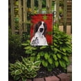 thumbnail image 2 of Welsh Springer Spaniel Red Green Snowflakes Holiday Christmas Garden Flag, 2 of 2