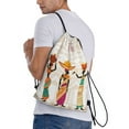 thumbnail image 3 of Kdxio Black African Woman Print Drawstring Backpack Bag,Waterproof Draw String Back Sack, Gym Drawstring Bags Swim Bag For Unisex, 3 of 9