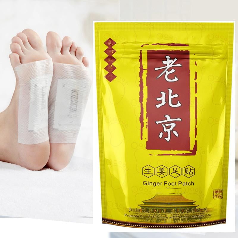 Foot Patch With Ginger And Wormwood Anti-Swelling Detoxification Pain And Stress Relief 50 Pcs