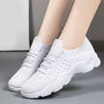 thumbnail image 5 of longantii Arch Support Shoes for Women Slip On Mesh Breathable Walking Running Tennis Shoes Memory Foam Lightweight Non Slip Athletic Sneakers White, 5 of 8