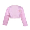 thumbnail image 1 of Boléro à Fleurs 3D à Manches Longues pour Filles, Robe de Mariage, Couverture, Cardigan Court Rose 120, 1 of 7