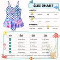 thumbnail image 2 of Jurebecia Girls Swimming Costume Mermaid One Piece Swimwear Girls Ruffle Swimsuit for Kids Bikini Sets for Girls Summer Pool Beach Holiday Water Sports Surfing 5-6 Years 120 CM, 2 of 10