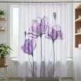 thumbnail image 5 of Unique Bargains Shower Curtain Waterproof Sets with Hooks Purple 71"W x 71"L, 5 of 7