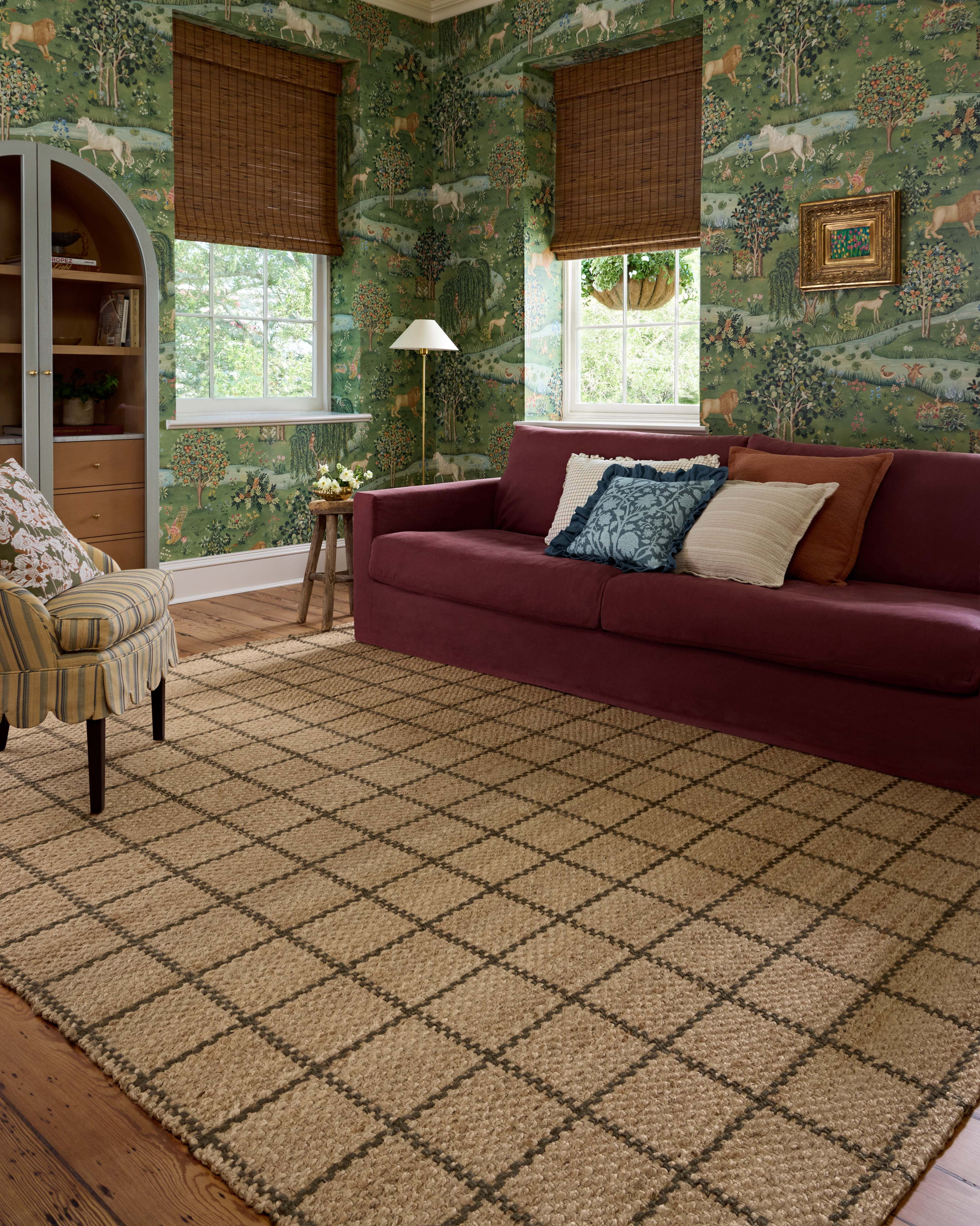 Chris Loves Julia x Loloi Fletcher Natural / Olive 8'-6" x 11'-6" Area Rug