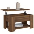 thumbnail image 2 of vidaXL Coffee Table Brown Oak 79x49x41 cm Engineered Wood, 2 of 5