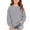 Gray, variant on fatyb Boys Girls Sweatshirt Crewneck Casual Long Sleeve for Kids Solid Color Pullover Tops with Pocket