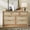 Light Wood Color, variant on Rattan 7 Drawers Dresser for Bedroom, Wide Chests of Drawers with Golden Handles, Wood Drawers Storage Organizer, Farmhouse Closet Dresser TV Stand for Living Room Hallway, Dark Wood Color