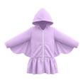 thumbnail image 6 of WhouRiu Girls Knit Cover Up Dress Fashion Graphic Long Sleeve Hooded Zip Up Dresses With Pockets Kids Comfortable Cute Casual Wear,9-10 Years, 6 of 7