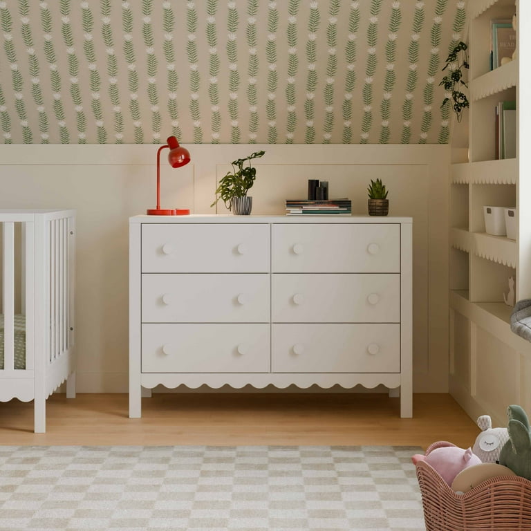 daVinci Sammy Scallop 6-Drawer Dresser in White - Walmart.com